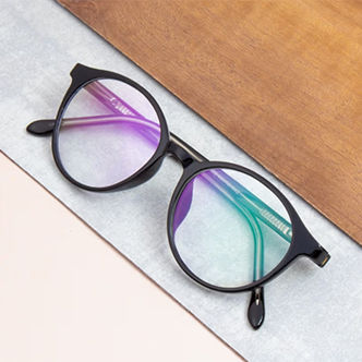 TED SMITH Full Rim Black Round Eyeglasses Frames