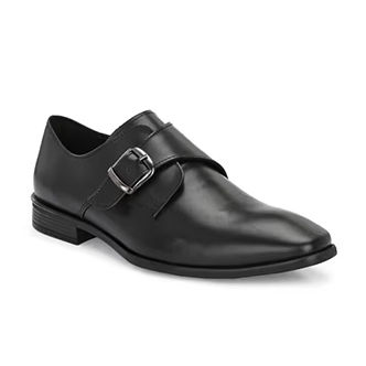 CARLO ROMANO by Wasan Black Ankle Donald Monk Strap Shoes for Men
