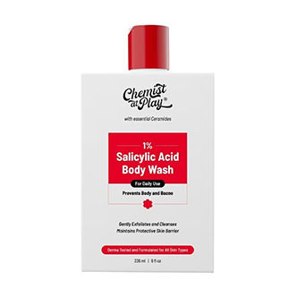 Chemist At Play 1% Salicylic Acid Acne Body Wash Shower Gel for Acne Control For Women & Men
