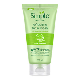 Simple Kind to Skin Refreshing Facewash Mild Face Wash for Sensitive Skin