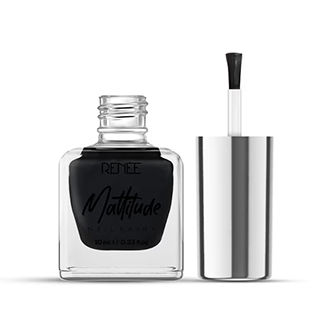 Renee Cosmetics Mattitude Nail Paint - Feather Black