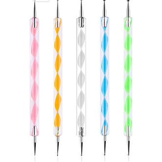 Gorgio Professional Nail Art Brush Set kit Dotting both sides Set of 5