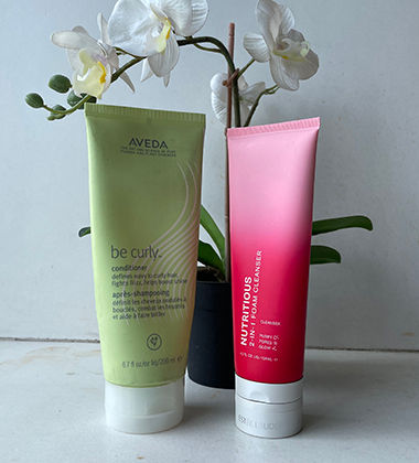 Aveda Be Curly Conditioner for Curly Hair & Estee Lauder Nutritious 2-In-1 Foam Cleanser with Niacinamide for Pore Minimization (For Oily Skin)