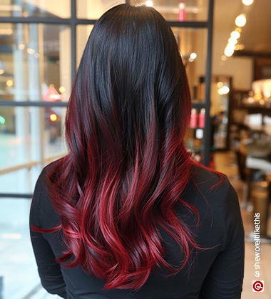 red ombre hair colour