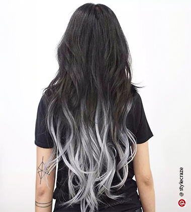 Grey ombre hair colour