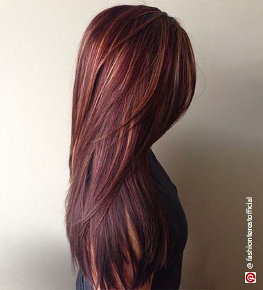 blonde burgundy highlights