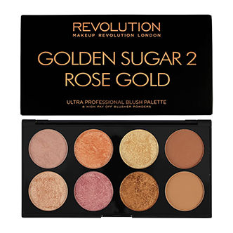 Makeup Revolution Golden Sugar 2 Rose Gold Ultra Professional Blush Palette
