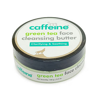 MCaffeine Green Tea Face Cleansing Butter - Shea Butter Makeup Remover- Moisturizing Face Cleanser
