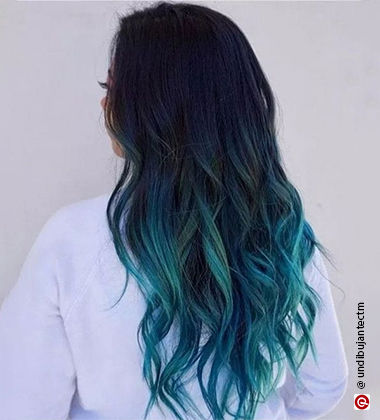 Ocean blue ombre