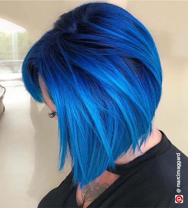 Electric blue hair