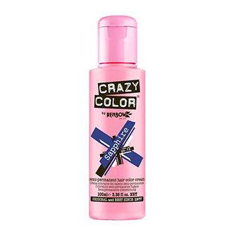 Crazy Color Semi Permanent Hair Color Cream - Sapphire No. 72
