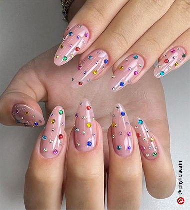 Negative space nail art