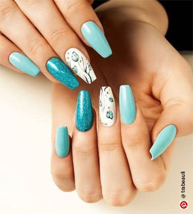Negative space nail art