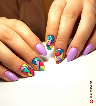 Negative space nail art