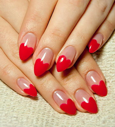 Negative space nail art