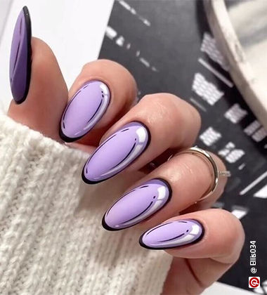 Negative space nail art