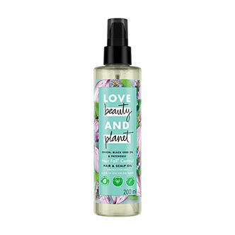 Love Beauty & Planet Onion, Black Seed & Patchouli Hair Oil For Hair Fall Control
