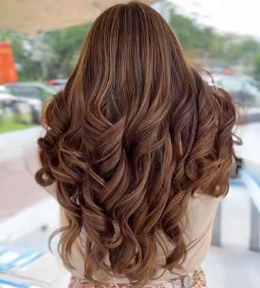 brown hair colour with highlights
