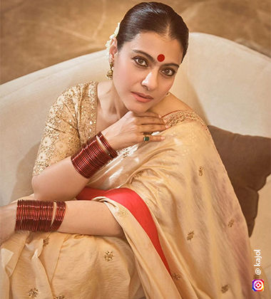 Kajol in a classic makeup look