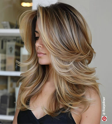 side profile of a woman with blonde hair