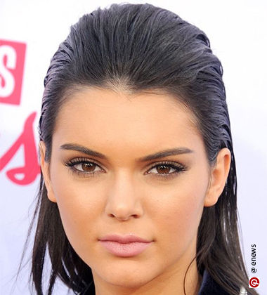 Kendall Jenner in gelled back hair