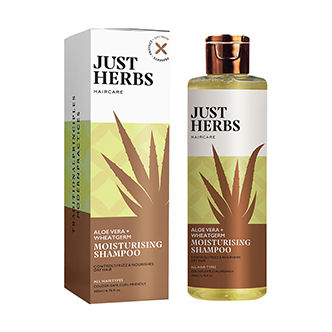 bottle with a bronzed cap of Just herbs
