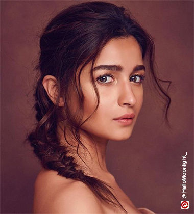 Alia Bhatt in a French braid
