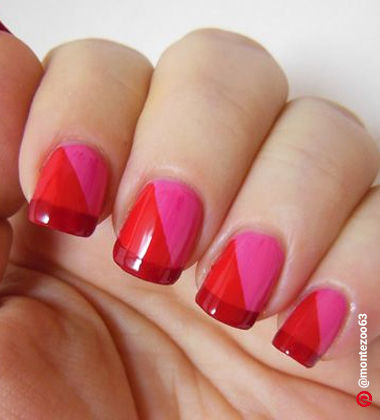 french nail art designs - geometric french nail art tips