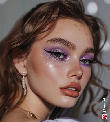 Glitter Party Eye Makeup Look