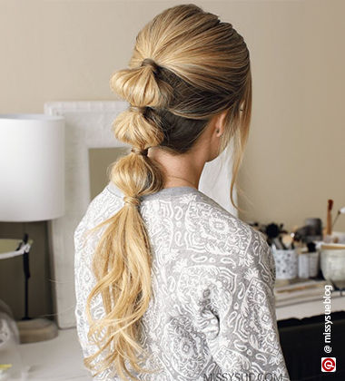 Pony Hairstyle – Bubble Style Ponytail