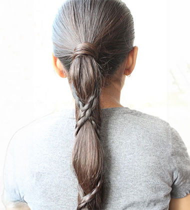 Types of Ponytails – Double Braid Criss-Cross Ponytail