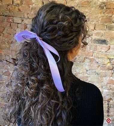 Bow Curly Hairstyle
