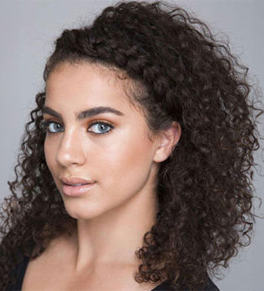 Crown braid Curly Hairstyle
