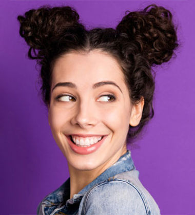 Curly Space Buns Curly Hairstyle
