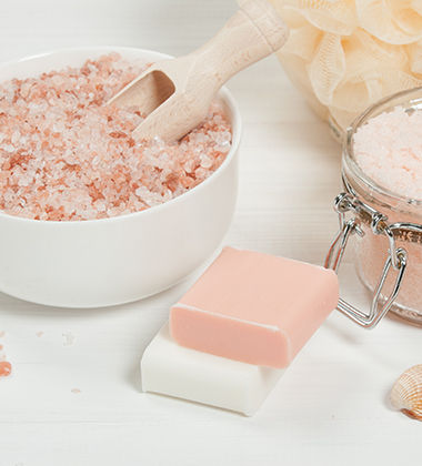 sugar and peach scrub