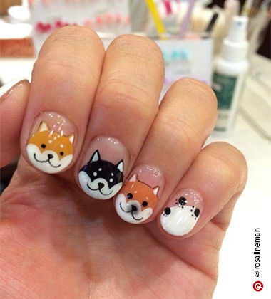 Animal Nails - Korean nail art design
