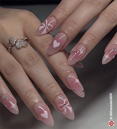 Blush Nails - Korean nail art

