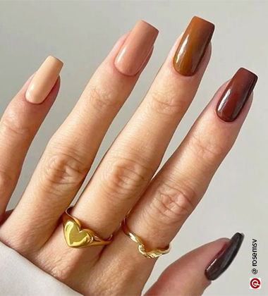 Tonal Nails - Korean nail designs
