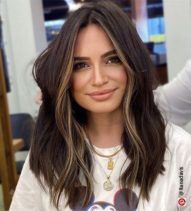  Money Piece Shoulder Length Haircut
