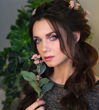 Bubble Braid Shoulder Length Haircut
