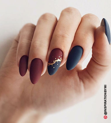 nail designs with matte - half & Half
