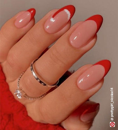 Santa Hat Christmas Nail Art 