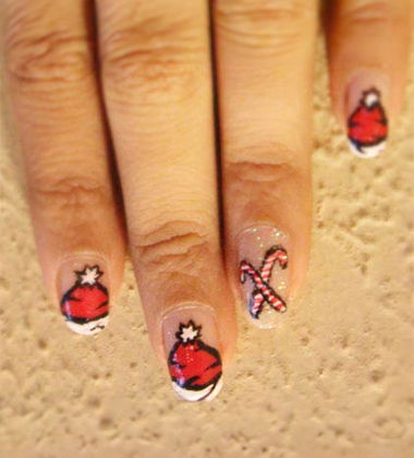 Santa Christmas Nail Art