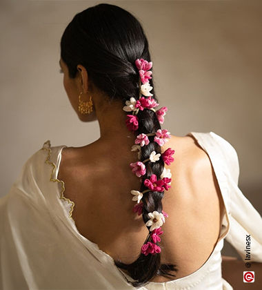 Gajra Braided Hairstyle