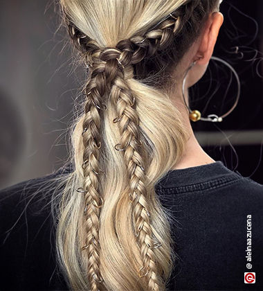 Cross Braided Hairstyle