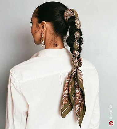 Scarf Braid Hairstyle