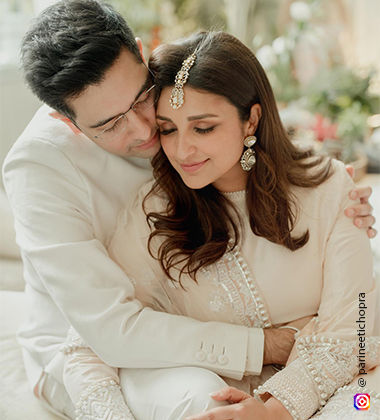 Partineeti Chopra and Raghav Chadha | bridal engagement look