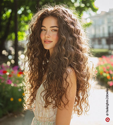 round face hairstyles - mermaid waves
