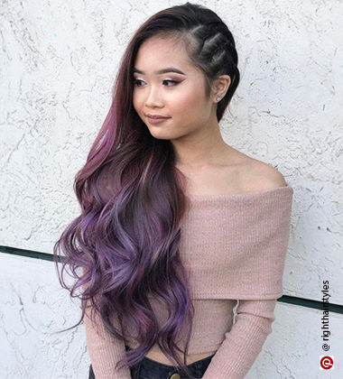 round face hairstyles - side conrows
