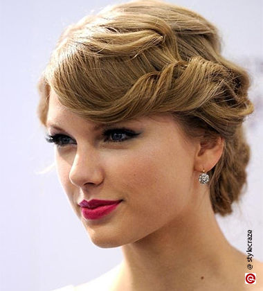 hair style on round face - vintage low bun